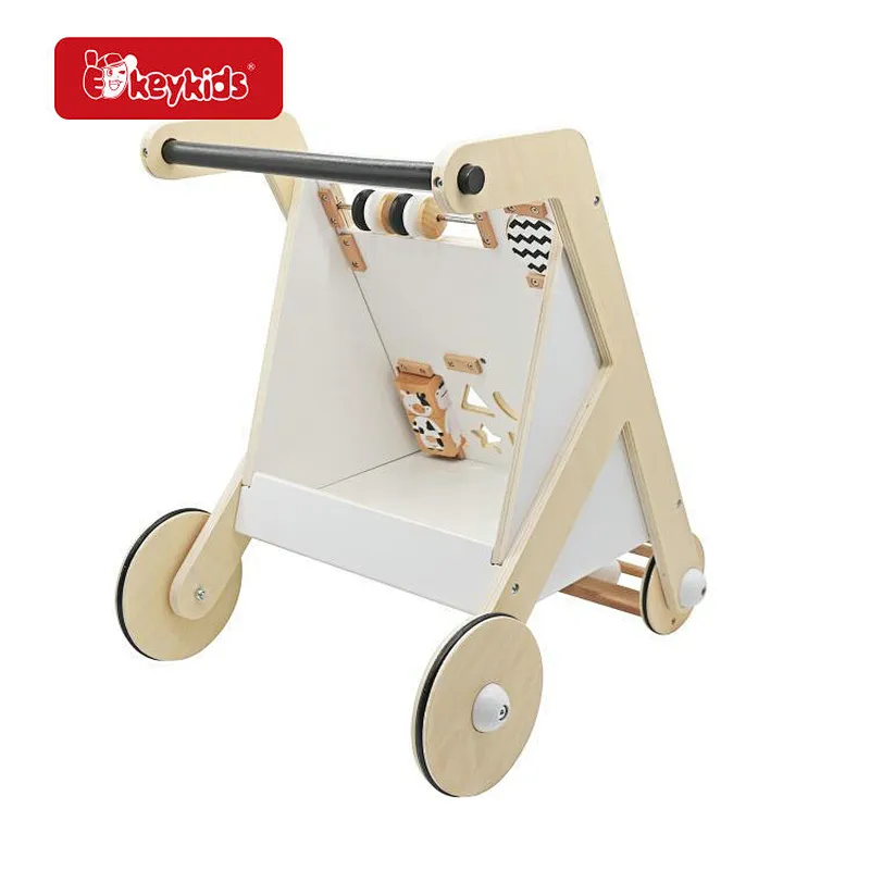 Kids Activity Toy Wooden Push and Pull Learning Walker for Boys and Girls W16E194
